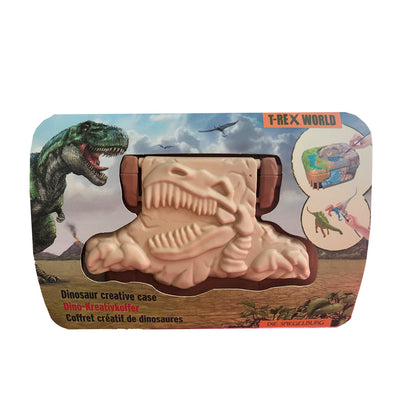 T-Rex Dinosaur, Kreativ eske med maling av dinosaur og hak-og-finn dinosaur-egg
