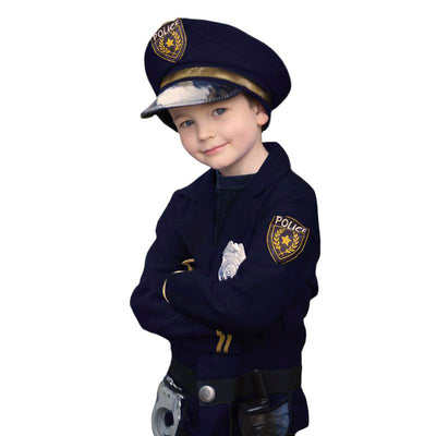 Great Pretenders utkledningstøy, Politibetjent m. hatt og tilbehør - str. 5-6 år
