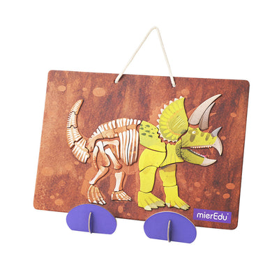 mierEdu, Magnetisk legetavle/puslespill - Triceratops