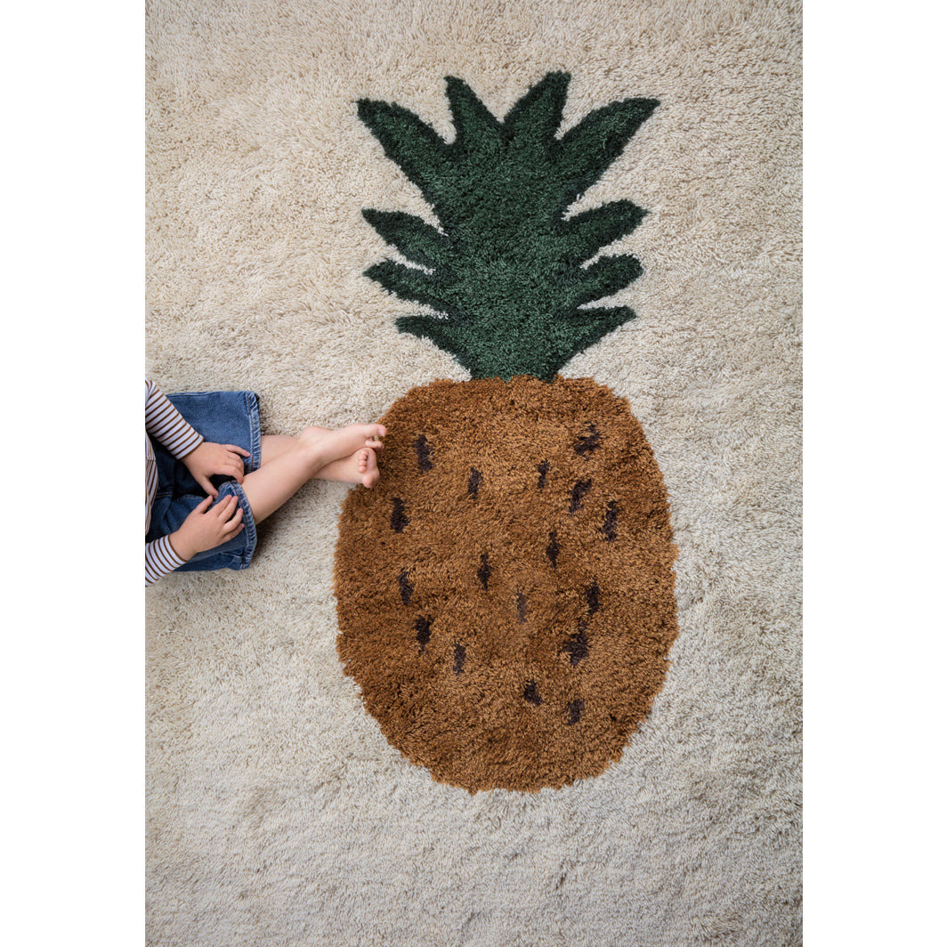 ferm Living gulvteppe i ull, Pinapple - small