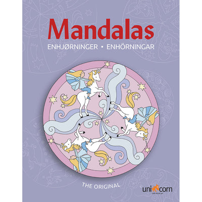 Mandalas malebok, eventyrlige enhjørninger - fra 4 år