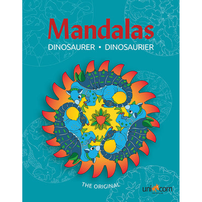 Mandalas malebok, dinosaurer - fra 6 år