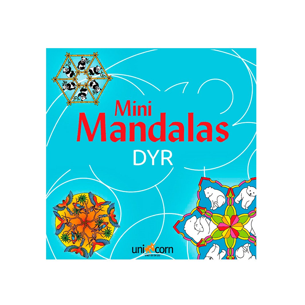 Mandalas malebok mini, dyr