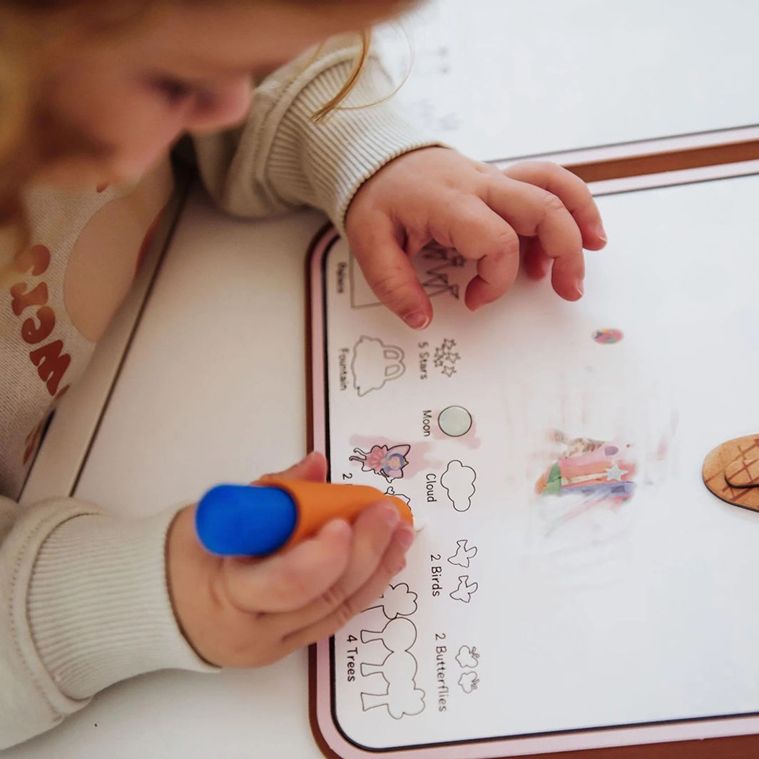 mierEdu, Mal med vand malebok - Prinsesse