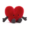 Jellycat bamse, Fun Amuseable hjerte, rød stor - 19 cm
