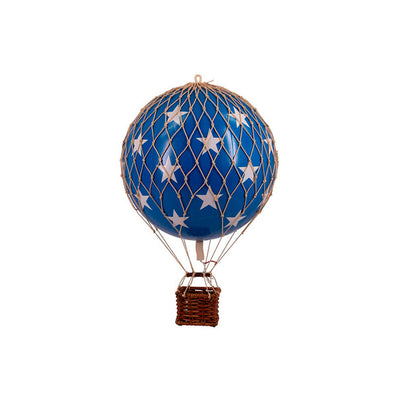 Authentic Models, Luftballon, blå m. stjerner - 8,5 cm