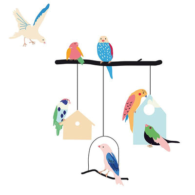 Mimi lou wallsticker, Birds and houses