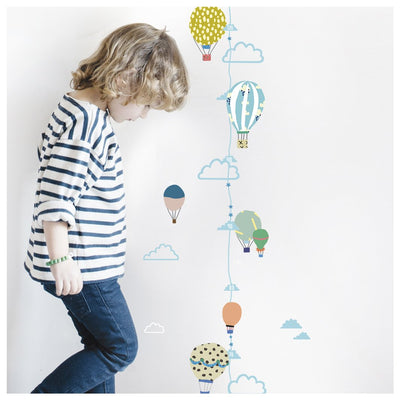 Mimi Lou wallsticker, høydemåler - Luftballonger