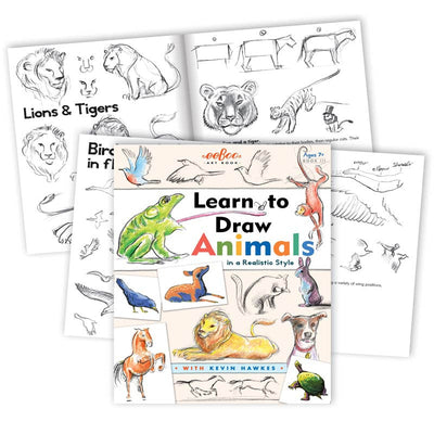 Artbook, lær at tegne dyr - for børn fra 7 år