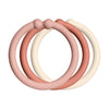 Bibs Loops, 12 stk. multi rings - Blush/Woodchuck/Ivory