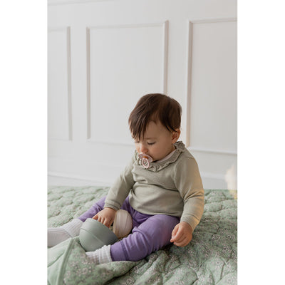 Bibs x Liberty quiltet babyteppe - Chamomile Lawn Violet Sky