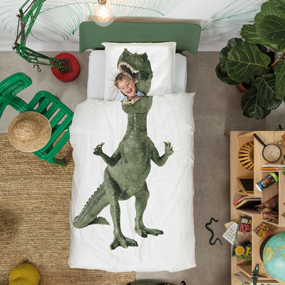 Snurk voksensengetøy, økologisk - Dinosaur