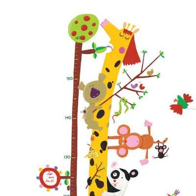 Djeco wallstickers, højdemåler med giraf