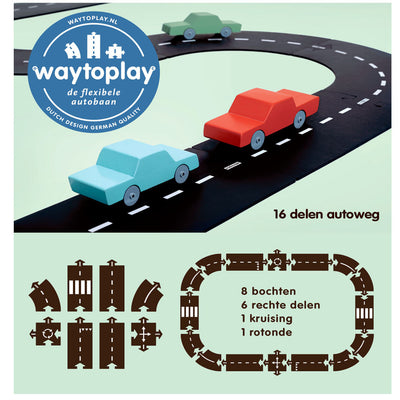 Waytoplay bilbane i gummi, 16 deler - Expressway