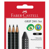 Faber-Castell - Grip set 3-i-1, sort