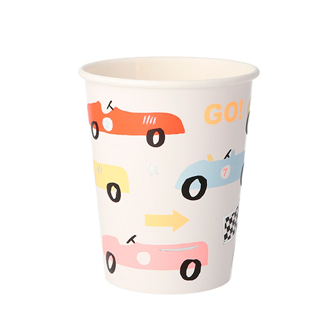 Meri Meri pappkrus, Race car - 8 stk.