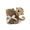 Jellycat bamse, Bashful nusseklud, abe, foldet sammen.