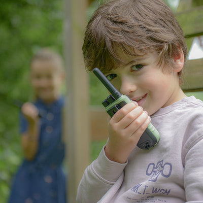 Kidywolf walkie talkie til barn, Kidytalk - Grøn/orange
