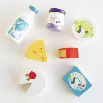 Le Toy Van legemad i træ, æg og mælkeprodukter