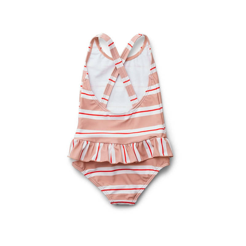 Liewood UV- badedrakt Amara, Rose/apple red/ creme de la creme - Strl. 80-134 cm