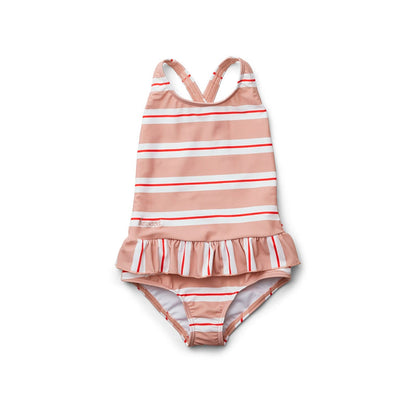 Liewood UV- badedrakt Amara, Rose/apple red/ creme de la creme - Strl. 80-134 cm