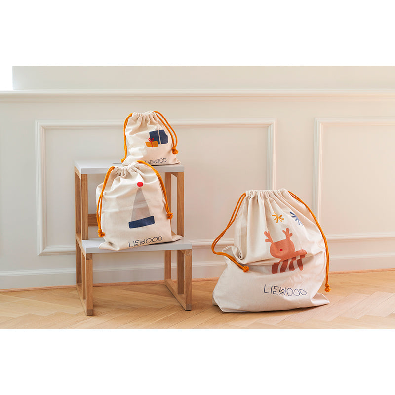 Liewood Dust bag, Medium stoffpose - Holiday mix