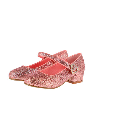 Angel's face Liza sko med pink glimmer og høj hæl, str. 28-36. Udklædning. Glimmersko.