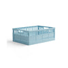 Made Crate, Sammenleggbar kasse i maksistørrelse - Crystal blue