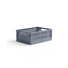 Made Crate, Sammenleggbar mellomstor kasse - Blue grey