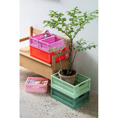 Made Crate, Sammenleggbar minikasse - Candyfloss pink