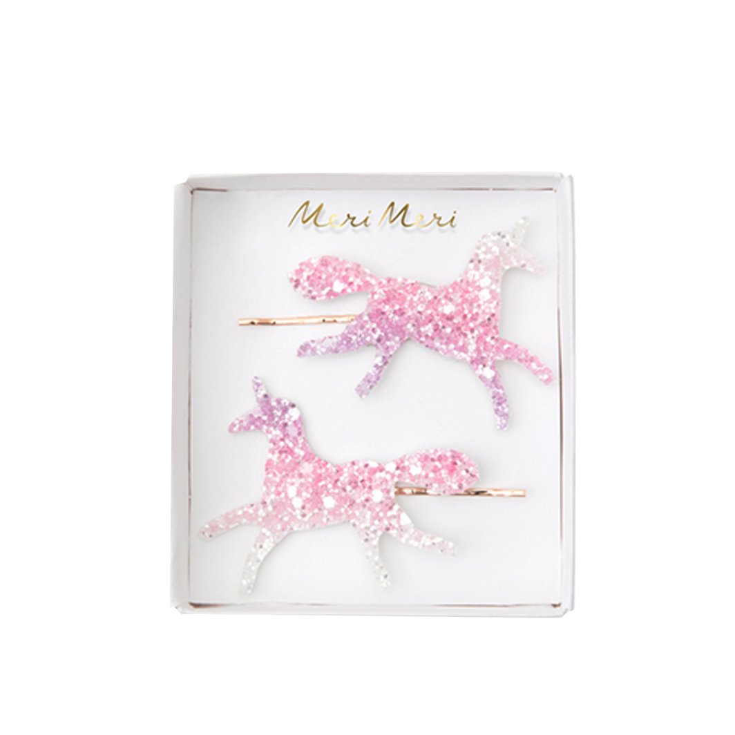 Meri Meri hårspenner, Enhjørning - 2 stk.
