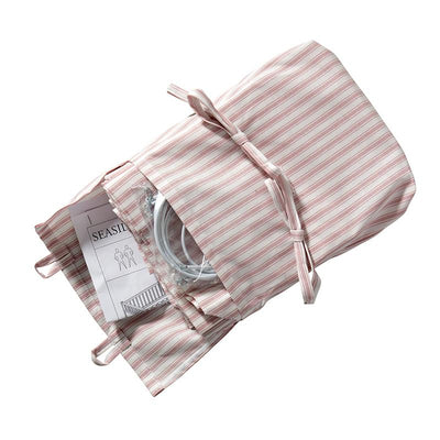 Oliver Furniture Seaside Liten+, Forheng til halvhøy seng - Rosa stripete