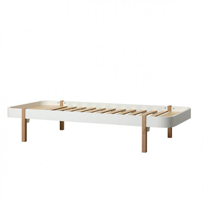 Oliver Furniture, Wood Lounger, 90 x 200 cm - hvit/eik