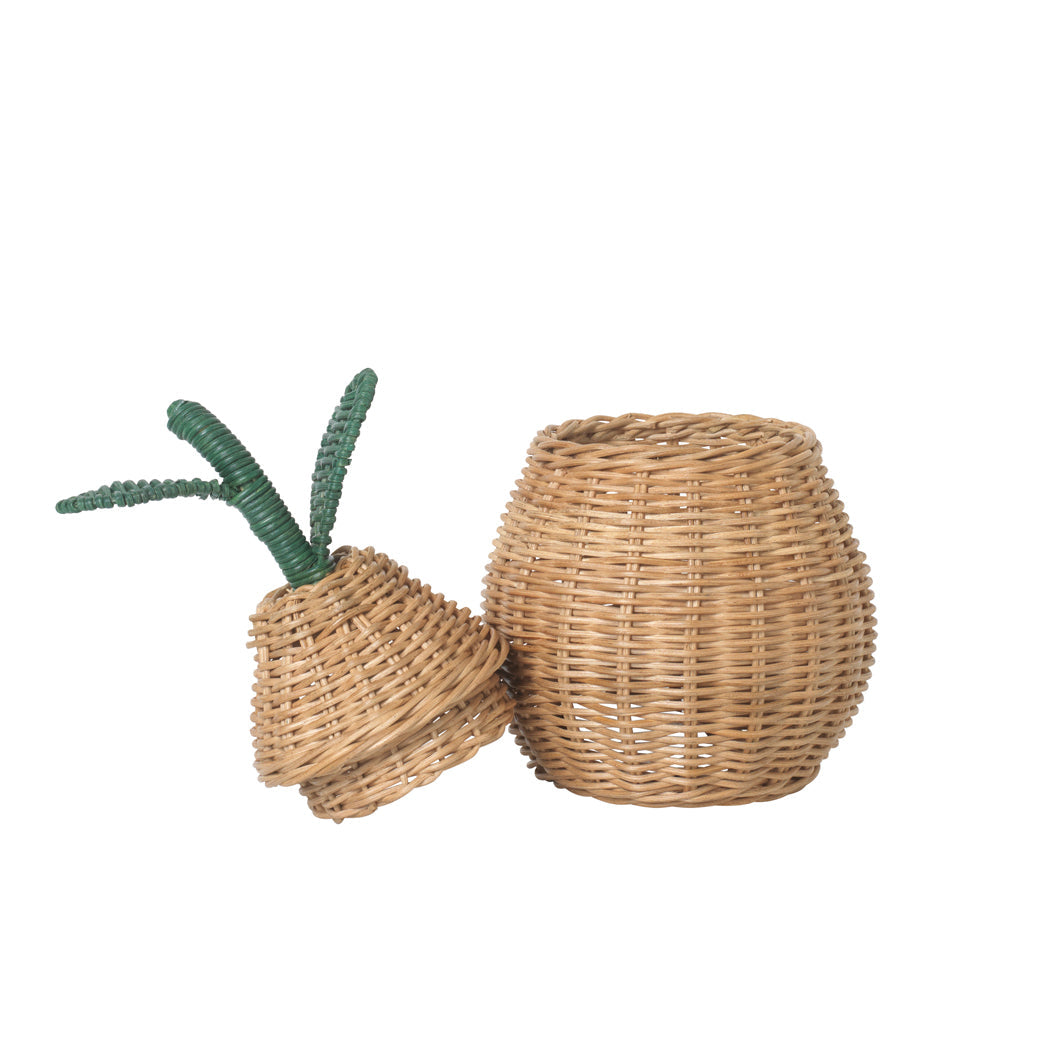 ferm Living Pear Storage, flettet kurv i rattan - Small