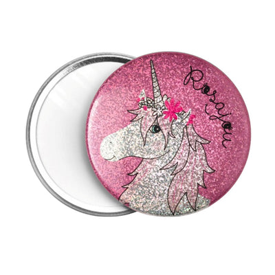 Rosajou lommespeil, Pink glitter unicorn