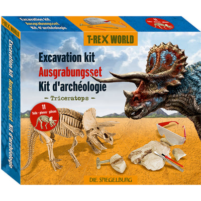 T-Rex World utgravningssett, stor - Triceratops