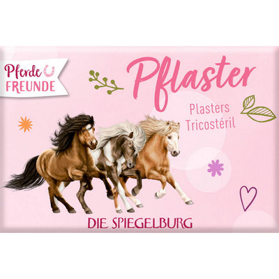Hestevenner, plaster med hestemotiv