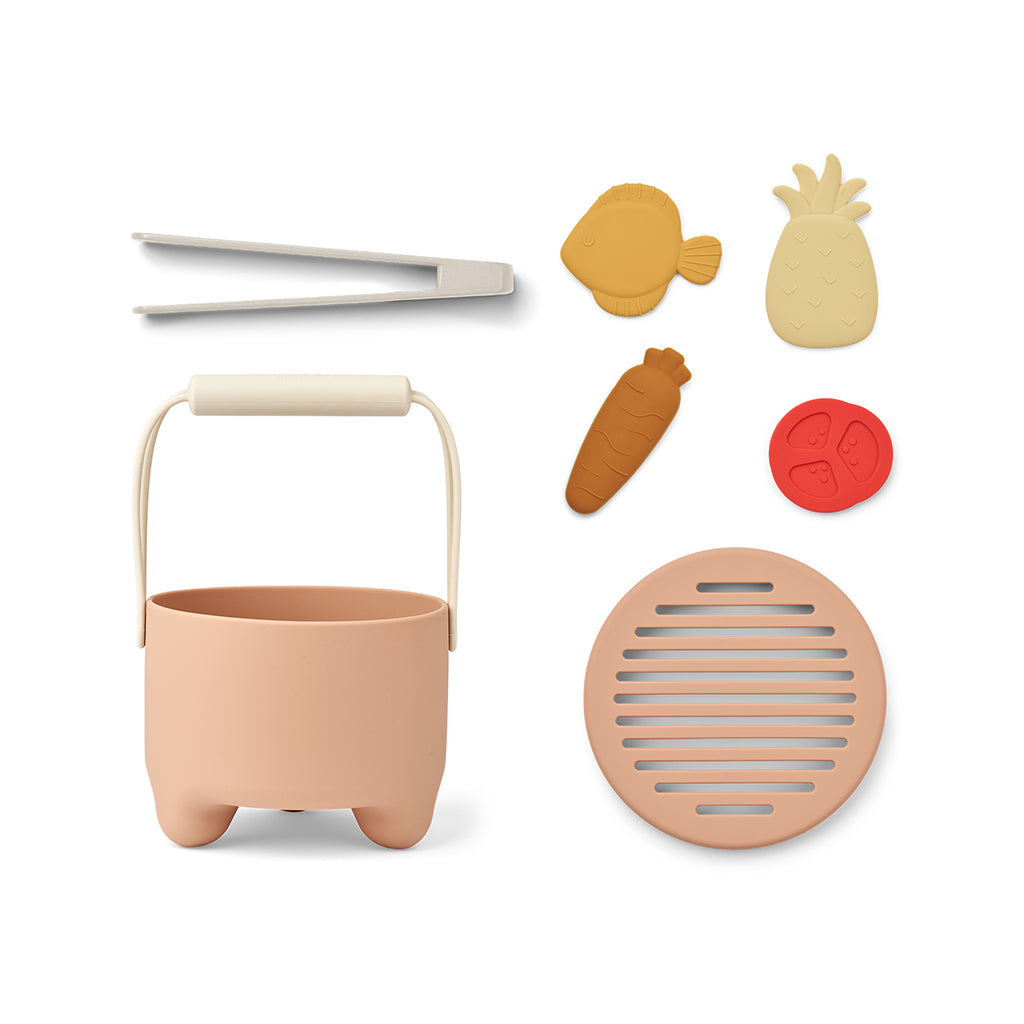 Liewood Wesley BBQ, lekemat i silikone - Blue multi mix