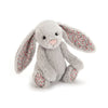 Jellycat bamse, Bashful Blossom  Silver kanin - 31 cm