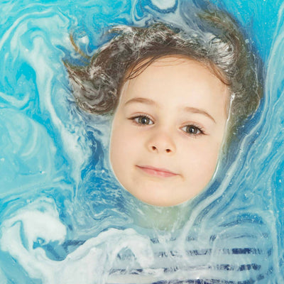 Nailmatic knitrende badesalt til barn, dermatologisk testet - Blå