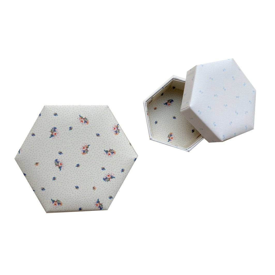 Konges sløjd oppbevaringsesker sett. m 2 stk. - Flower bouquet/petit bisou blue