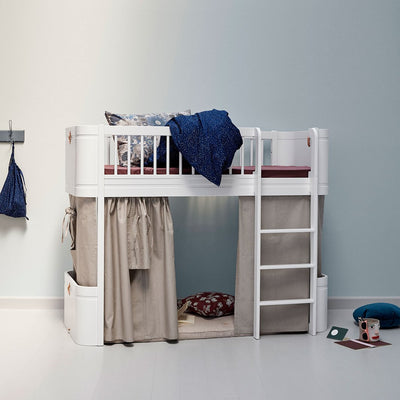 Oliver Furniture, Wood Mini+ halvhøy seng - hvit