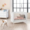 Oliver Furniture, Ombyggingssett, fra Wood Mini+ Tremmeseng Basic til halvhøju seng - hvit