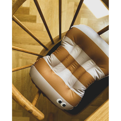Noui Noui Have a seat, Oppblåsbar sittepute for barn - Stripes nude/mustard