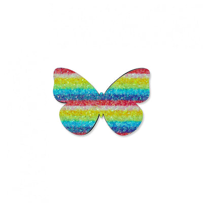 Milk x Soda Hårspenne m. glitter sommerfugl - Rainbow