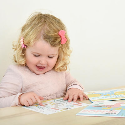 Poppik klistremosaikk i papir, Fra 2 år, 6 kort og 96 stickers - Baby river